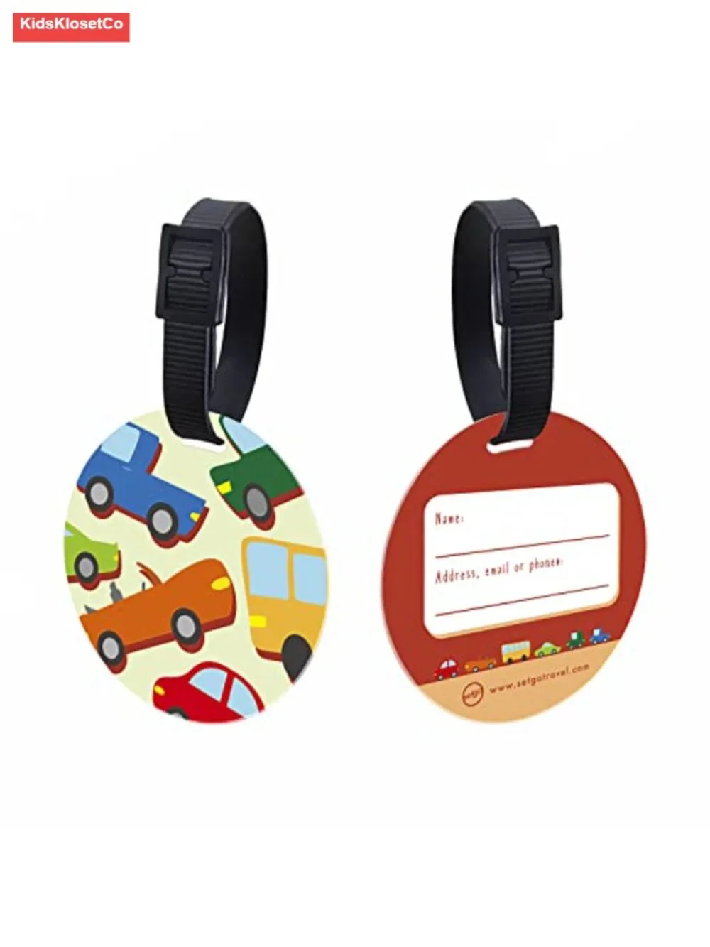 SetGo Kids Customizable Luggage Tags - Set of 2, Eco-Friendly Plastic, for